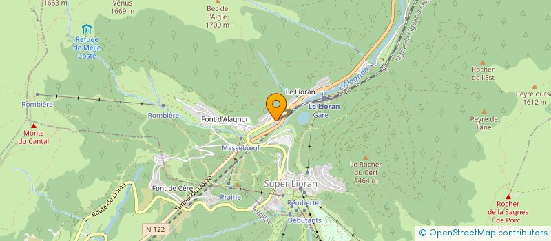 localisation de l'entreprise CLUB DES SPORTS DU LIORAN à LAVEISSIERE