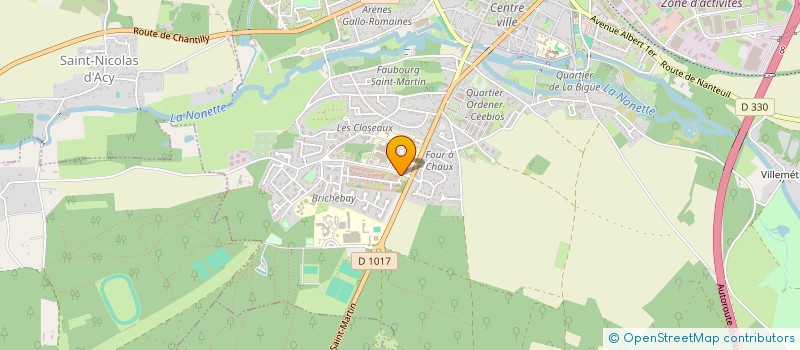 localisation de l'entreprise CLUB DES SPORTS ET DES LOISIRS DE LA GENDARMERIE DE SENLIS  SENLIS