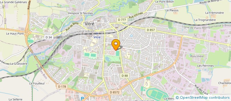 localisation de l'entreprise CLUB DES SUPPORTERS A.S. VITRE  VITRE