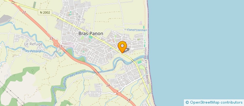 localisation de l'entreprise CLUB DES SUPPORTERS DE L'AS SAINT-ETIENNE DE BRAS-PANON  BRAS-PANON