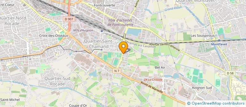 localisation de l'entreprise CLUB DES SUPPORTERS DES CASTORS D'AVIGNON à AVIGNON