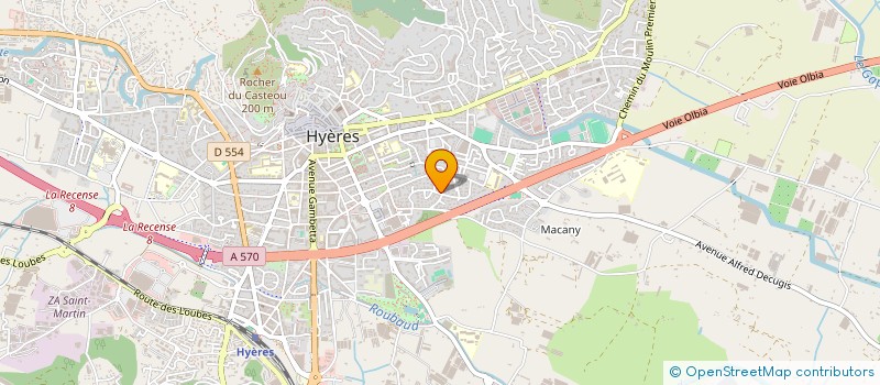 localisation de l'entreprise CLUB DES SUPPORTERS DU H.T.V.B. à HYERES