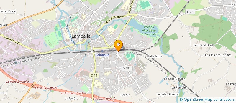 localisation de l'entreprise CLUB DES SUPPORTERS DU LAMBALLE FOOTBALL CLUB à LAMBALLE-ARMOR