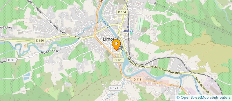 localisation de l'entreprise CLUB DES SUPPORTERS DU R. LIMOUX XIII à LIMOUX