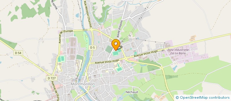 localisation de l'entreprise CLUB DES SUPPORTERS UESM  MONTMORILLON