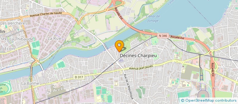 localisation de l'entreprise CLUB DES TIREURS VAUDAIS  DECINES-CHARPIEU