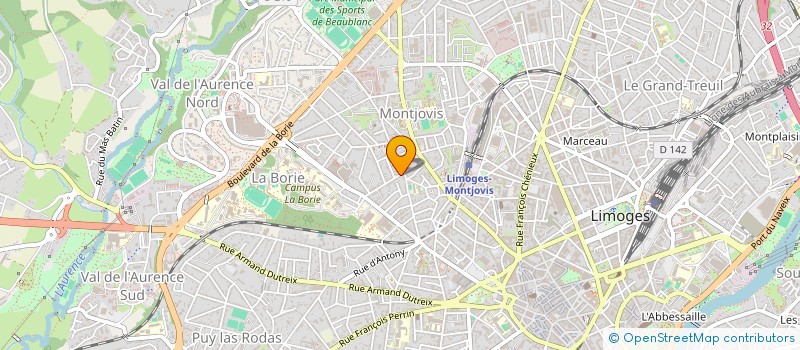 localisation de l'entreprise CLUB DES USAGERS ADEP à LIMOGES