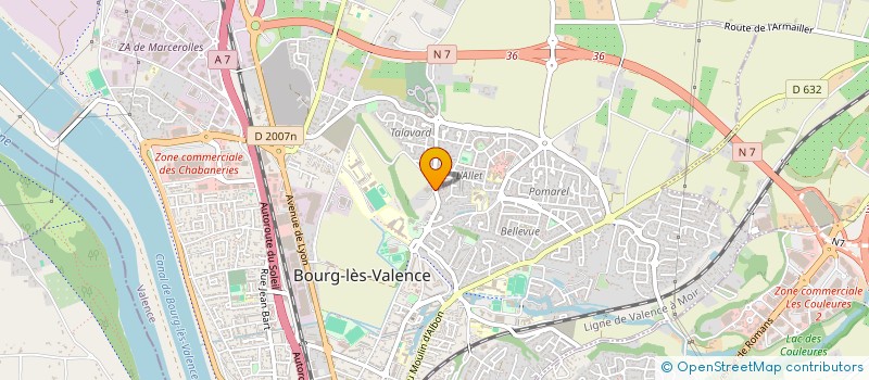 localisation de l'entreprise CLUB DROMOIS DE L'ALIMENTATION à BOURG-LES-VALENCE