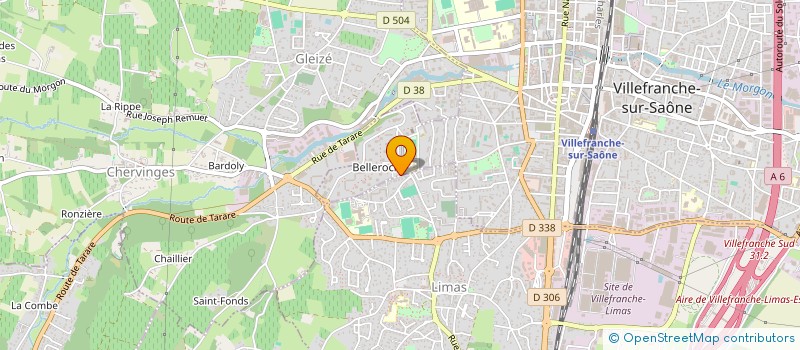 localisation de l'entreprise CLUB DU 3E AGE DE BELLEROCHE à VILLEFRANCHE-SUR-SAONE