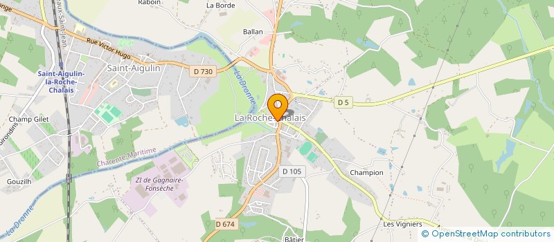 localisation de l'entreprise CLUB DU 3EME AGE  LA ROCHE-CHALAIS