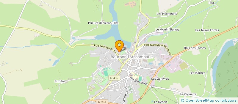 localisation de l'entreprise CLUB DU 3EME AGE  BOURBON-L'ARCHAMBAULT