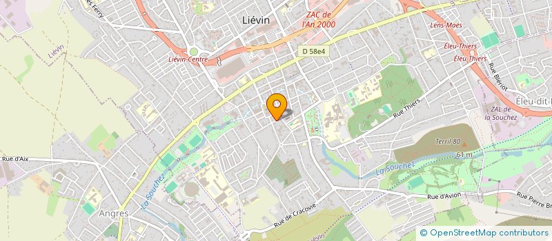 localisation de l'entreprise CLUB DU 3EME AGE DE LIEVIN ET ENVIRONS LA JOIE DE VIVRE  LIEVIN