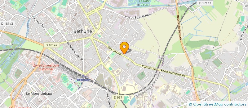 localisation de l'entreprise CLUB DU 3EME AGE DU PERROY  BETHUNE