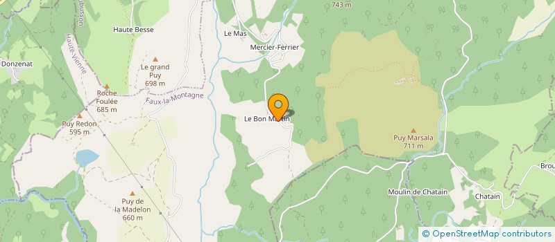 localisation de l'entreprise CLUB DU 3EME AGE 'LES 3 LACS'  FAUX LA MONTAGNE