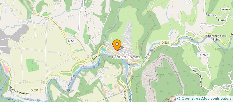 localisation de l'entreprise CLUB DU 3EME AGE LES GENTIANES  PONT-EN-ROYANS