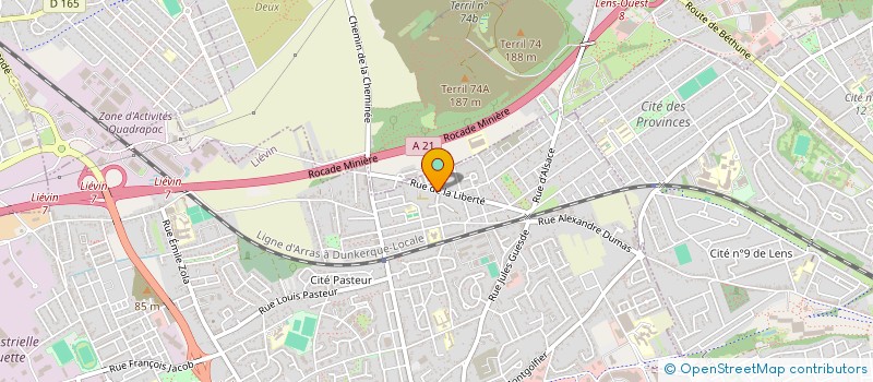 localisation de l'entreprise CLUB DU 3EME AGE LES PRIMEVERES à LIEVIN