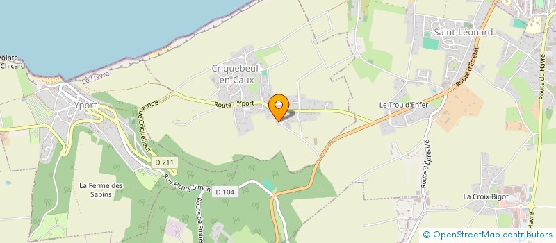 localisation de l'entreprise CLUB DU BEL AGE DE CRIQUEBEUF EN CAUX  CRIQUEBEUF-EN-CAUX