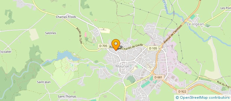 localisation de l'entreprise CLUB DU PAYS VERT à MAURIAC