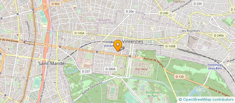 localisation de l'entreprise CLUB DU PIGEON CITADIN à VINCENNES