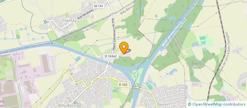 localisation de l'entreprise CLUB DU STAND DE L'ABBAYE  BILLY-BERCLAU