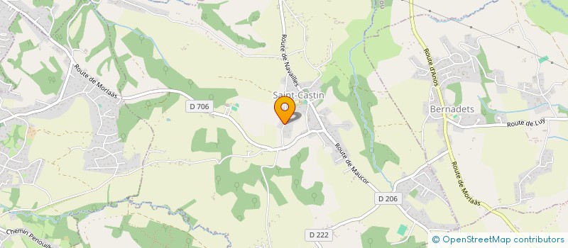 localisation de l'entreprise CLUB DU TROISIEME AGE GAUYOUS TOUSTEM  MORLAAS