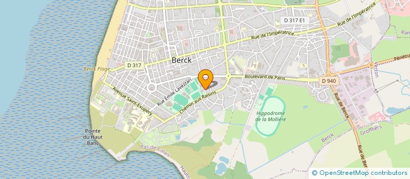 localisation de l'entreprise CLUB ECOLE DE VOILE DE BERCK à BERCK