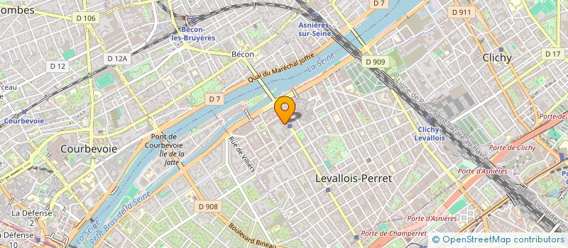 localisation de l'entreprise CLUB EDI 7 à LEVALLOIS-PERRET