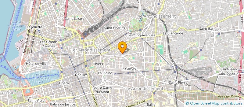 localisation de l'entreprise CLUB EMERGENCE REGION PACA.  MARSEILLE