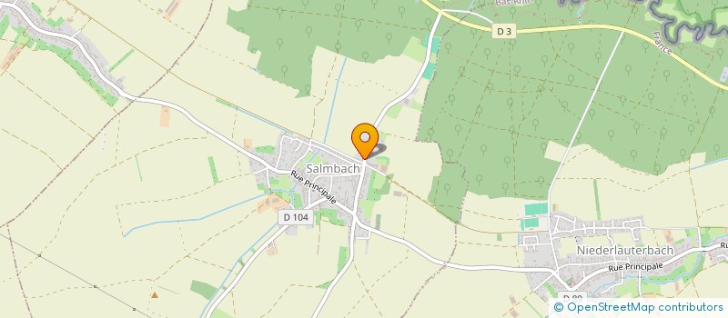 localisation de l'entreprise CLUB'ENTREPRISE ALSACE DU NORD  OBERLAUTERBACH