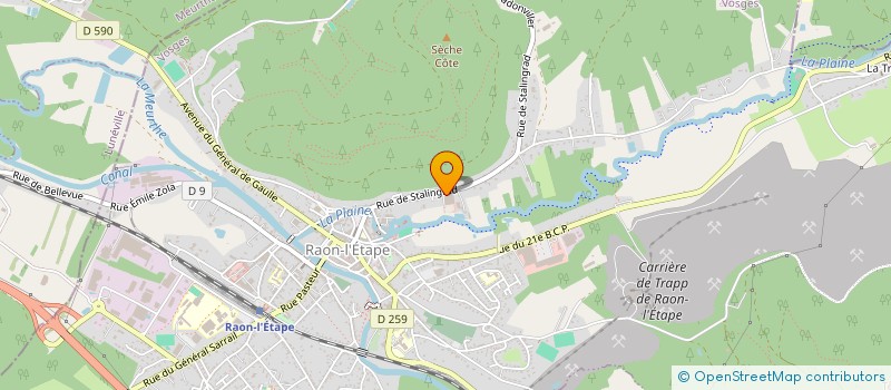 localisation de l'entreprise CLUB ENTREPRISES DE LA PORTE DES VOSGES : CEPVOSGES  RAON-L'ETAPE