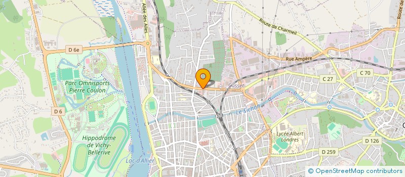 localisation de l'entreprise CLUB ENTREPRISES DU RCV FOOT à VICHY
