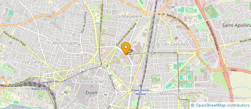 localisation de l'entreprise CLUB ENTREPRISES ET MECENAT EN BOURGOGNE  DIJON