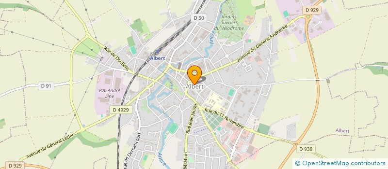 localisation de l'entreprise CLUB ESPOIR CYCLISTE ALBERTIN à ALBERT