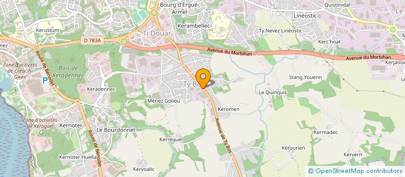 localisation de l'entreprise CLUB FINISTERE PEN AR BED à QUIMPER