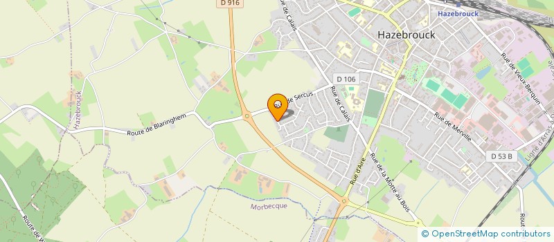localisation de l'entreprise CLUB FITNESS HZB  HAZEBROUCK