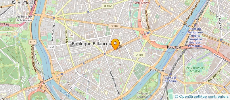 localisation de l'entreprise CLUB FRANCAIS DES JUGES DE DRESSAGE à BOULOGNE-BILLANCOURT