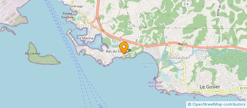 localisation de l'entreprise CLUB FRANCOPHONE INTERNAT GUADELOUPE à LE GOSIER
