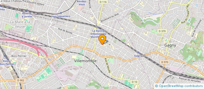 localisation de l'entreprise CLUB GENEVIEVE BERGOUGNIOU à VILLEMOMBLE