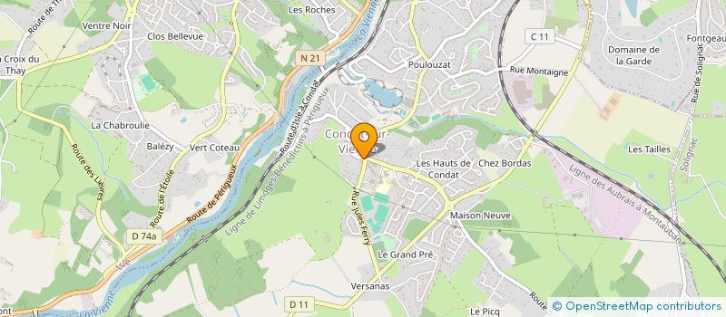 localisation de l'entreprise CLUB GIA DINH VOVINAM VIET VO DAO CONDAT à CONDAT-SUR-VIENNE