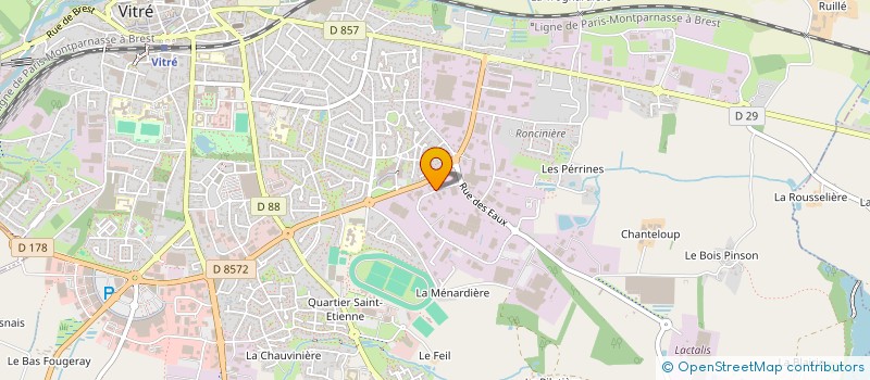 localisation de l'entreprise CLUB GRAND S  VITRE