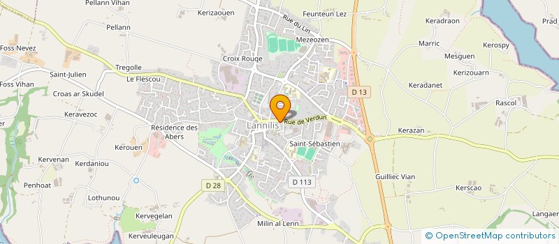 localisation de l'entreprise CLUB GUITARE ET LOISIRS à LANNILIS