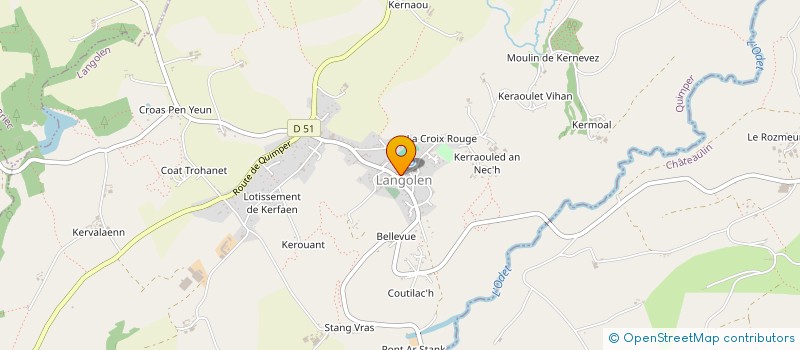 localisation de l'entreprise CLUB GYM ET LOISIRS LANGOLEN  LANGOLEN