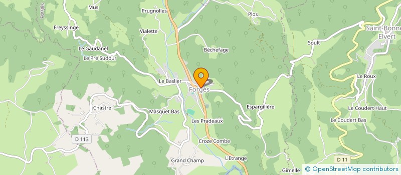 localisation de l'entreprise CLUB GYMNASTIQUE FEMININE VOLONTAIRE FOR  FORGES