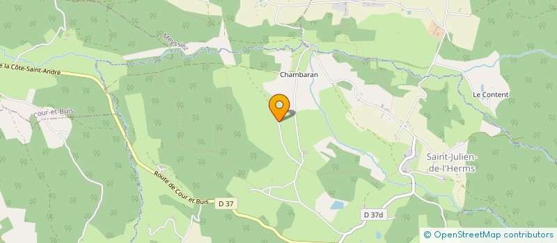 localisation de l'entreprise CLUB GYMNASTIQUE VOLONTAIRE ST JULIEN  SAINT JULIEN DE L'HERMS