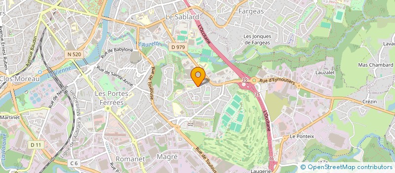 localisation de l'entreprise CLUB GYMNIQUE 87, ASSOCIATION DEPARTEMENTALE DE GYMNASTIQUE FFGYM à LIMOGES