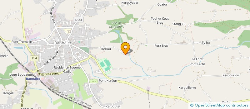 localisation de l'entreprise CLUB GYMNIQUE BANNALECOIS  BANNALEC