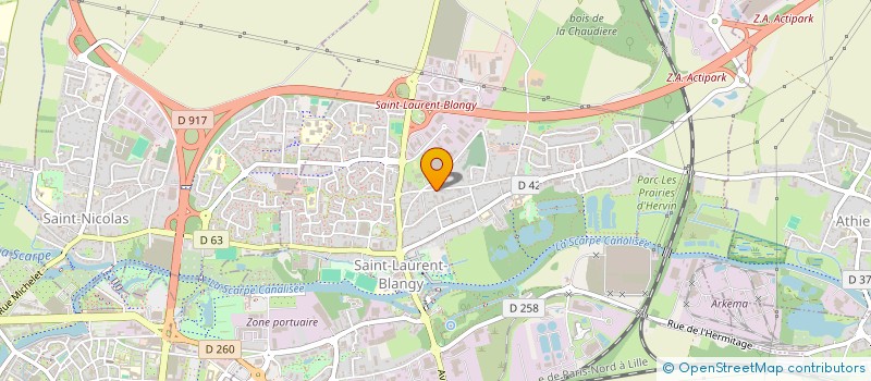 localisation de l'entreprise CLUB HIPPIQUE D'ARRAS  SAINT-LAURENT-BLANGY