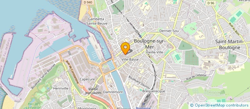 localisation de l'entreprise CLUB HOTELIER DU BOULONNAIS à BOULOGNE-SUR-MER