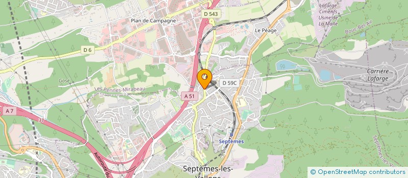 localisation de l'entreprise CLUB HYPPIQUE LA CRINIERE à SEPTEMES-LES-VALLONS