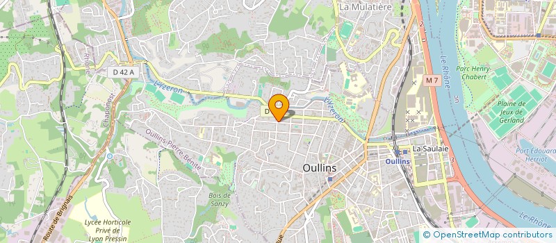 localisation de l'entreprise CLUB INTERCOMM.SPORTS ACROBATIQUES GYM  OULLINS-PIERRE-BENITE